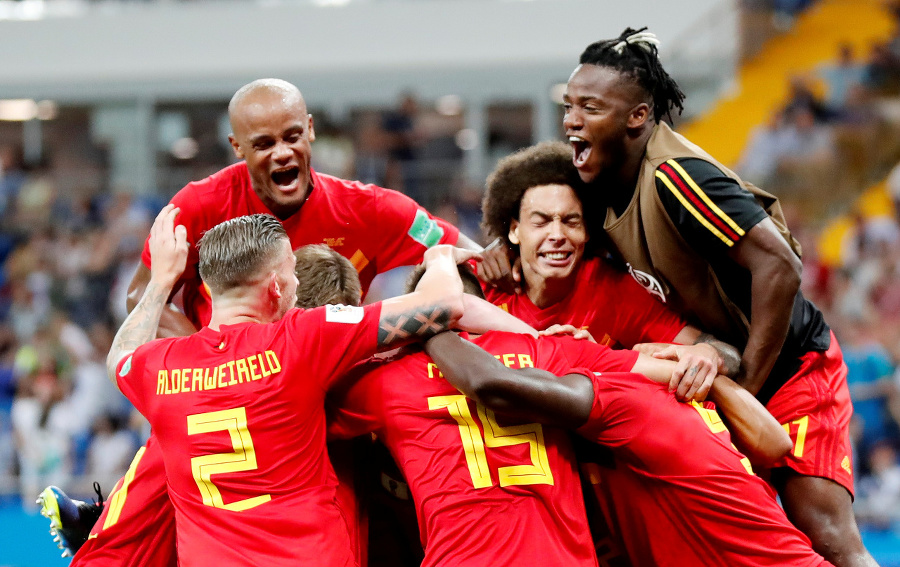 Obrovská radosť belgických futbalistov.