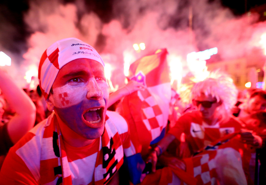 Fanúšikovia Chorvátska oslavujú postup