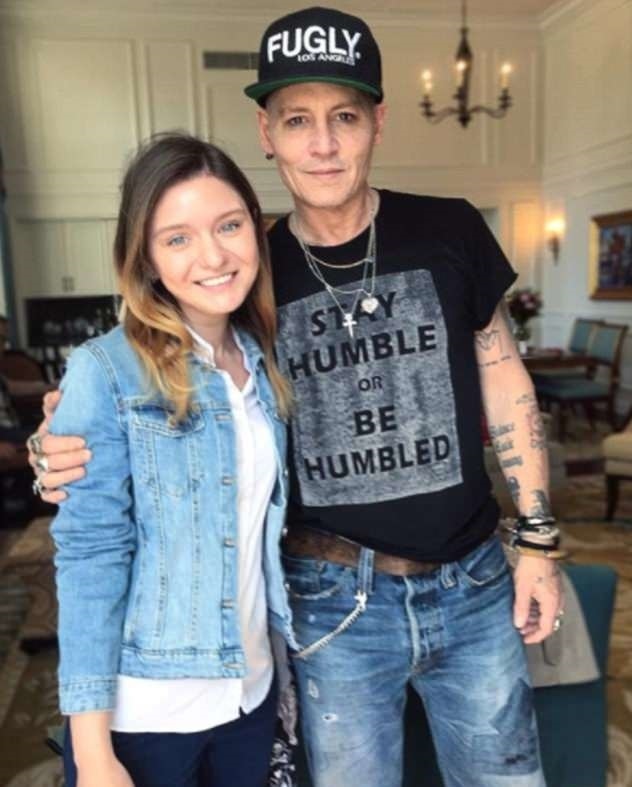Johny Depp s fanúšičkou.