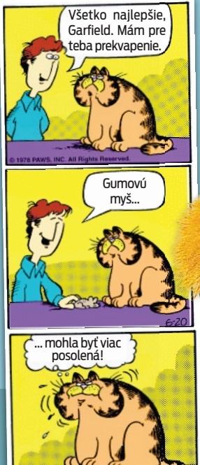 Kultová postavička Garfield oslavuje