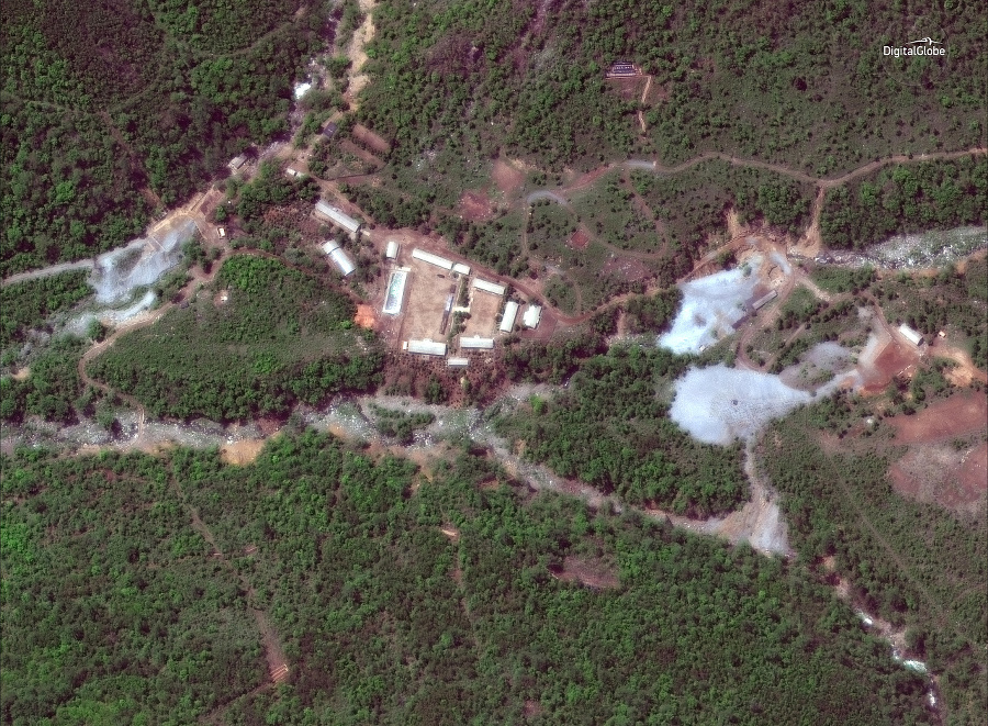 Satelitná snímka jadrového testovacieho