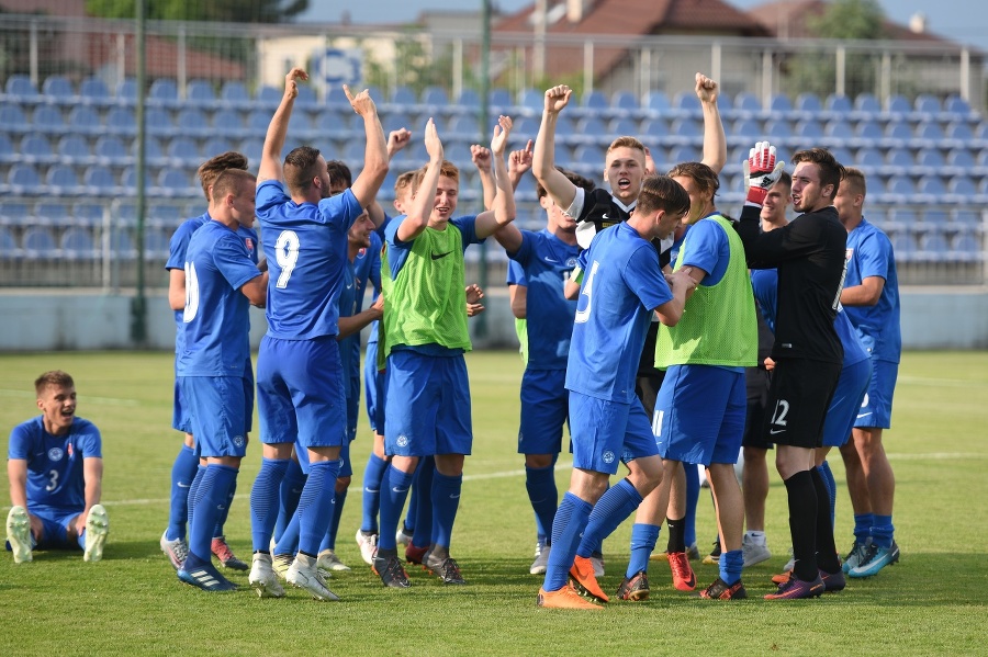 Radosť hráčov Slovenska U18