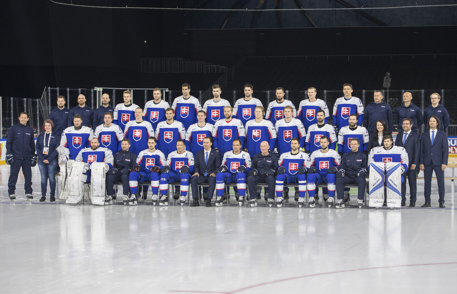 Spoločné foto slovenských hokejistov