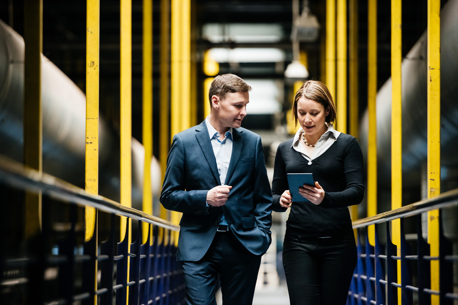 Two Business Person Walking