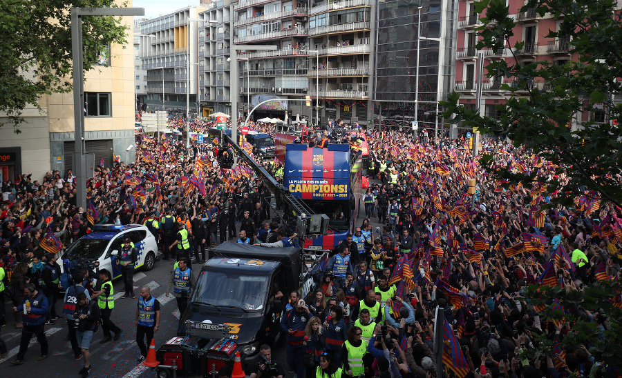 Hráči Barcelony oslavovali majstrovský