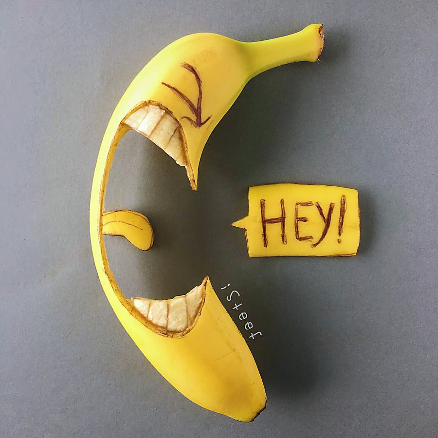 Tento banán kričí. 