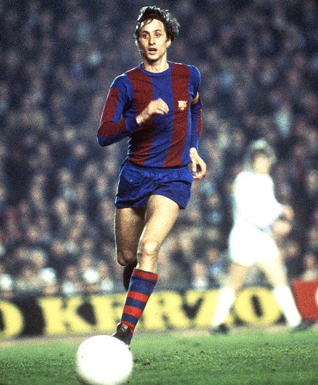 Cruyff v drese Barcelony.