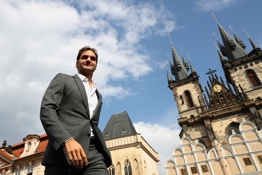 Federer si užíva Prahu