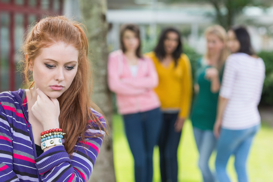 Female student being bullied