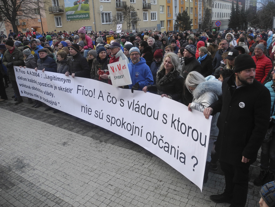 Demonštrácia v Poprade