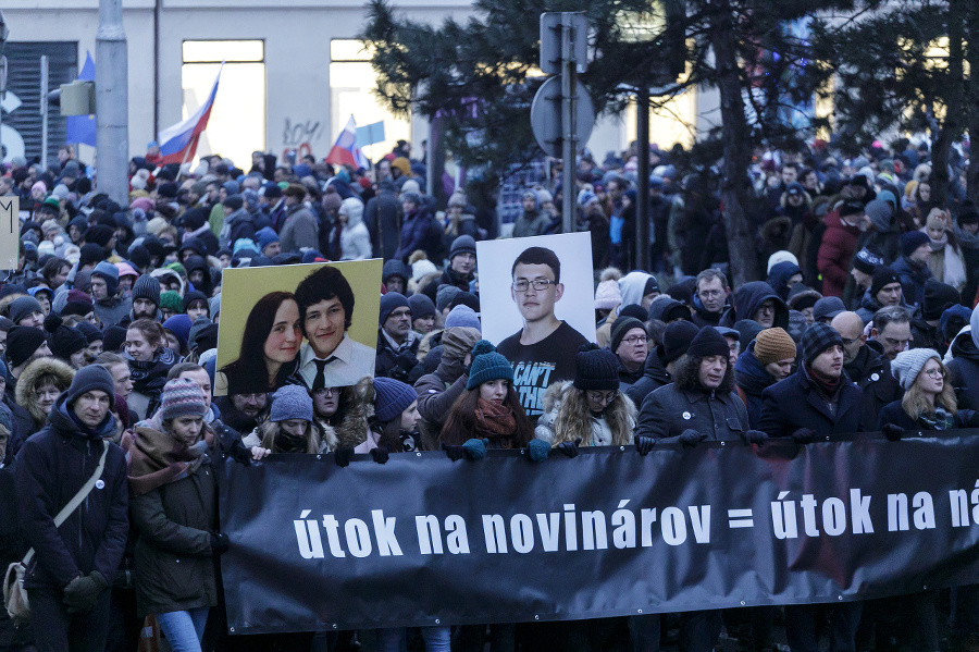 Pochod v Bratislave.