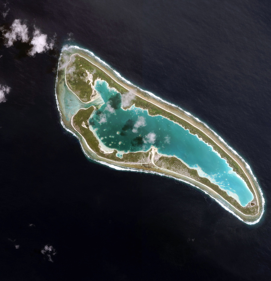 Ostrov Nikumaroro v Ticho