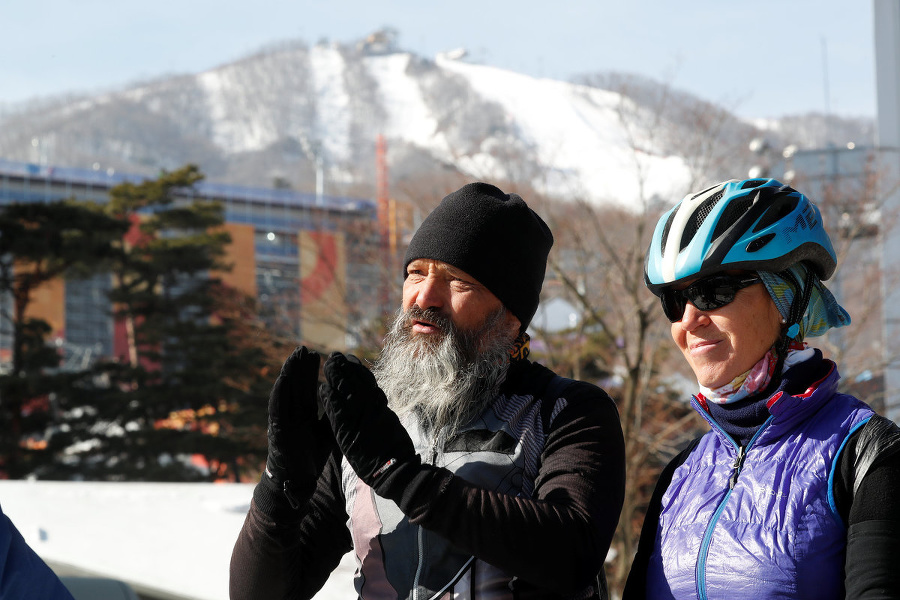 Guido a Rita dorazili na bicykloch