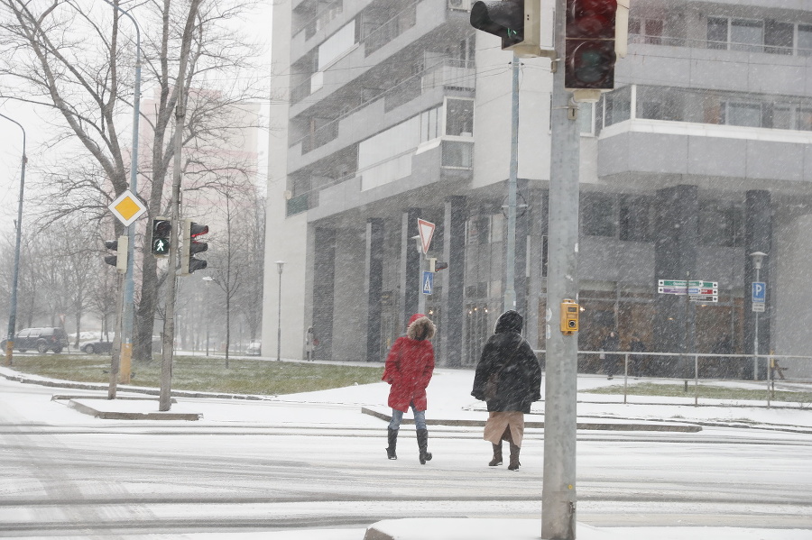 Bratislavu zasiahlo výdatné sneženie.