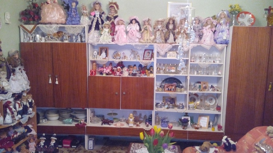 Zbierka bábik je úctyhodná.
