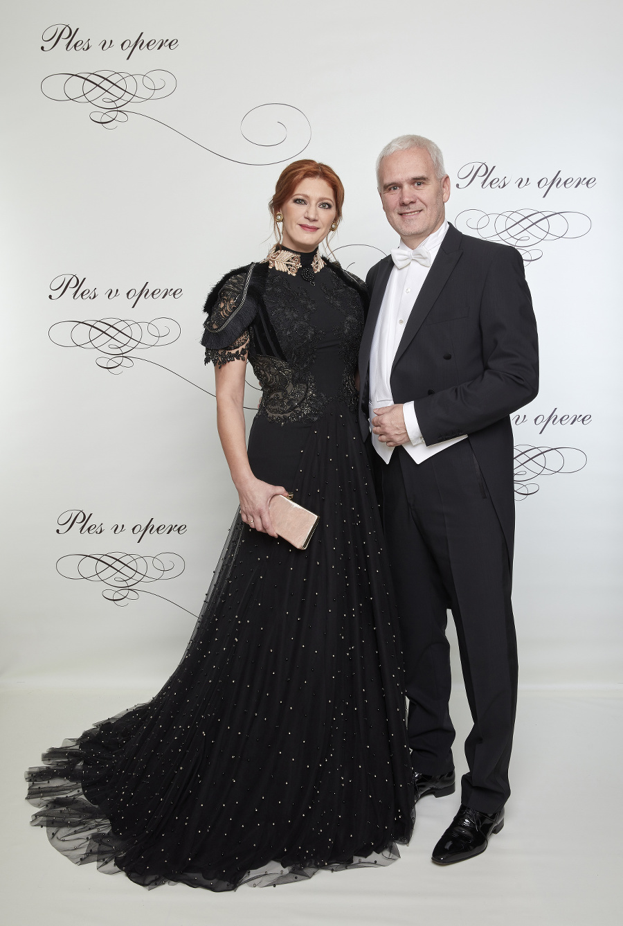 Andrea Cocherová, riaditeľka Plesu v opere a Ivan Golian, zástupca generálneho riaditeľa Orange Slovensko.