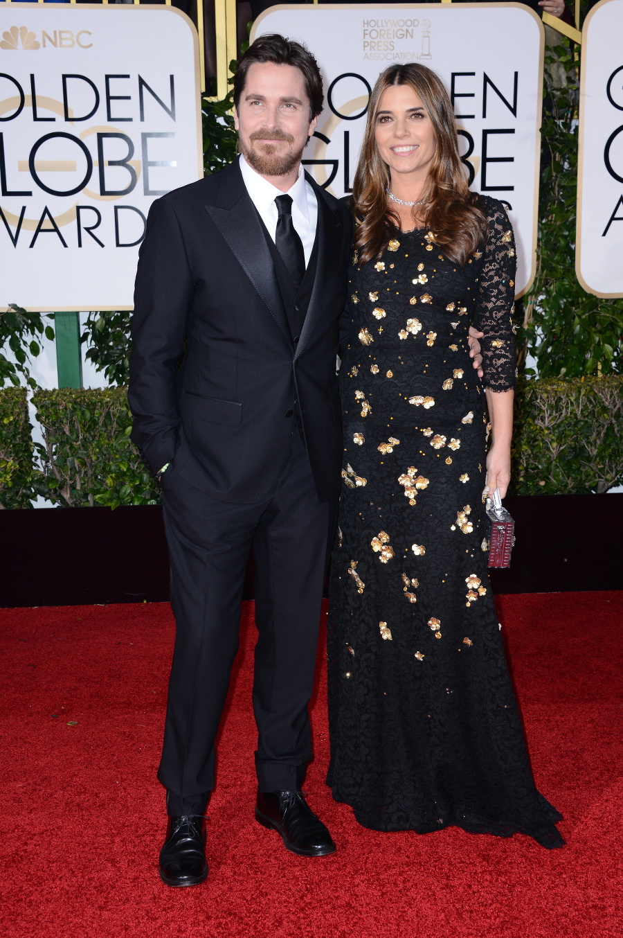 Christian Bale s manželkou