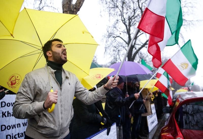 Protest v Iráne.