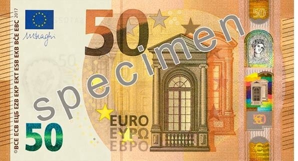 Nová 50-eurová bankovka.