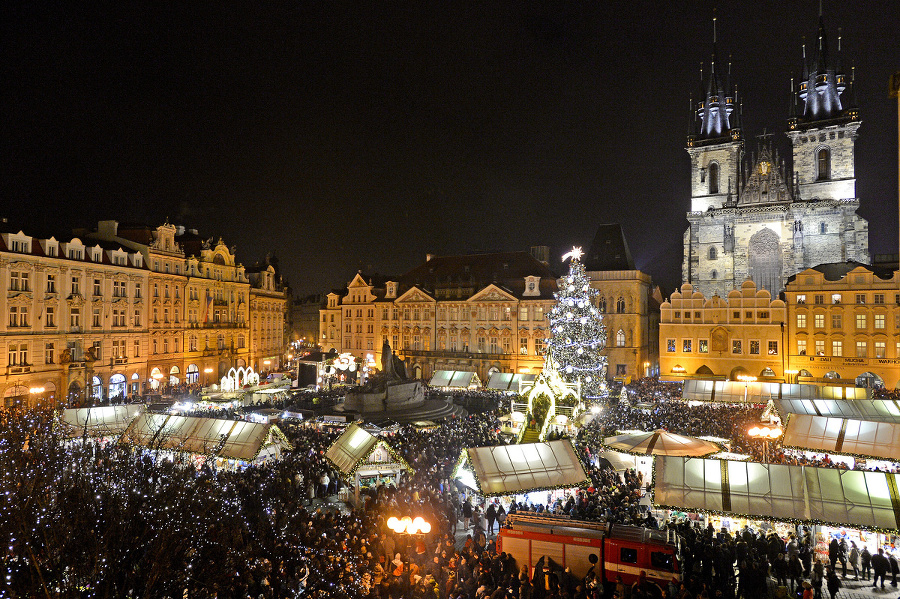 Pražské vianočné trhy.