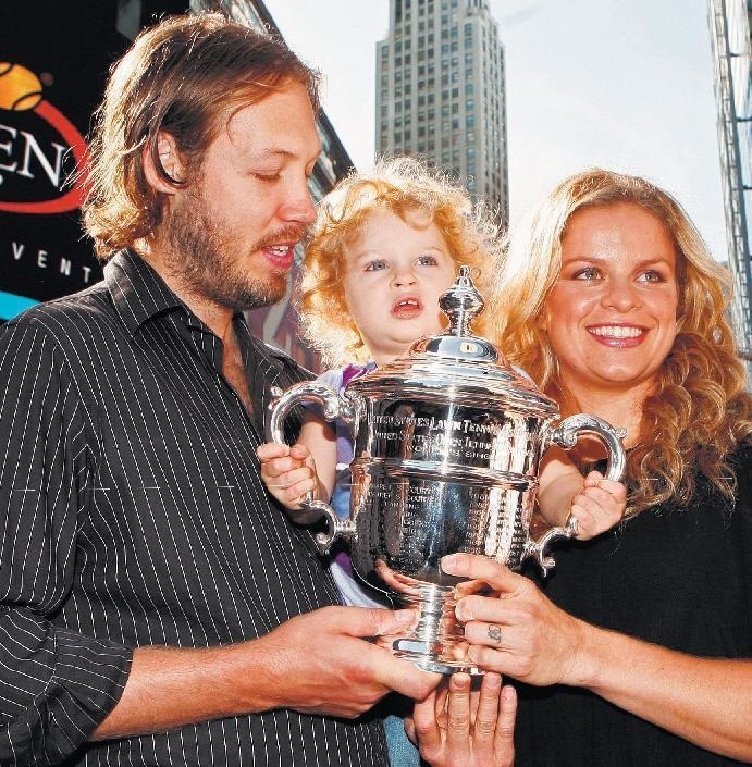 Šťastná rodinka: Kim Clijstersová,