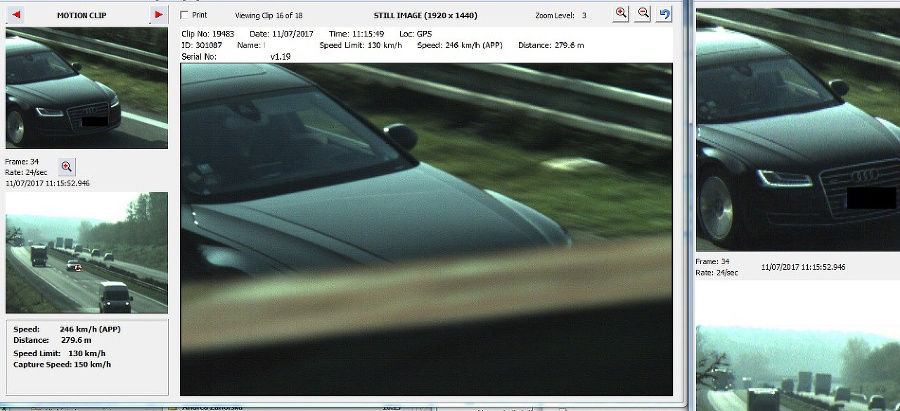 Nezodpovedný vodič prekročil rýchlosť