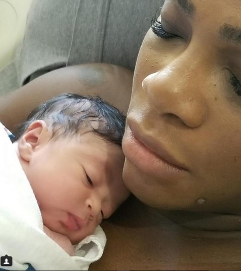 Serena so svojou dcérkou