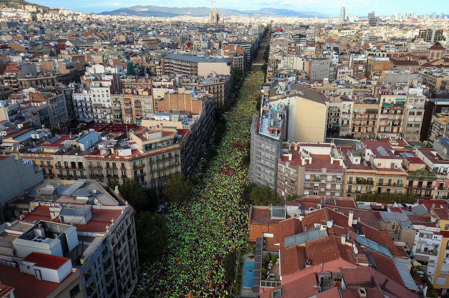 V uliciach Barcelony demonštrujú
