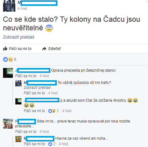 Vodiči zápchy dokumentujú a