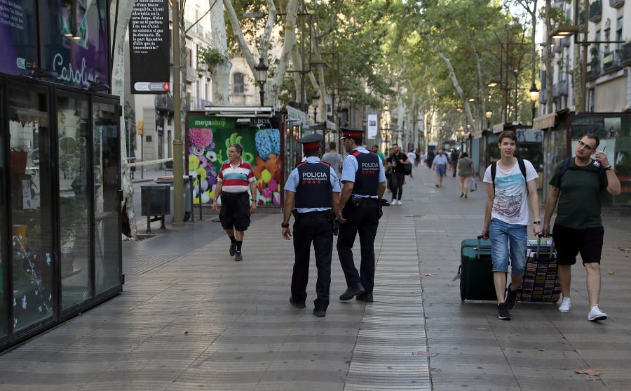 Bulvár Las Ramblas deň