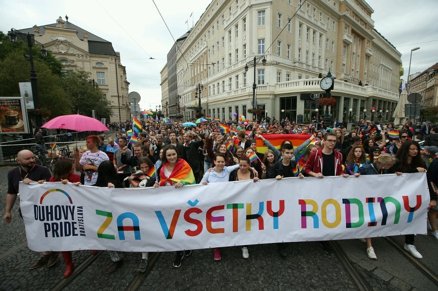 Bratislavou pochodovali sympatizanti LGBTI