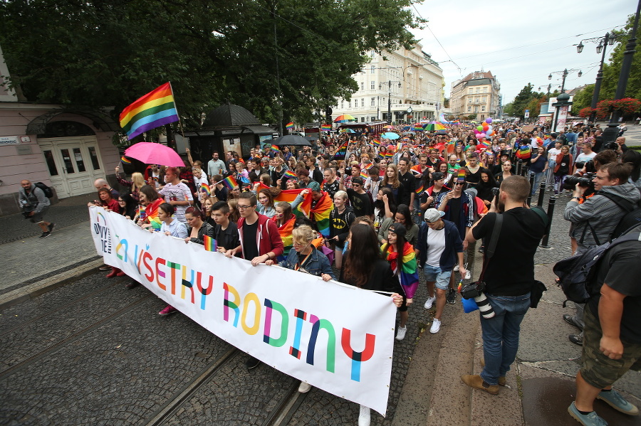 Bratislavou pochodovali sympatizanti LGBTI