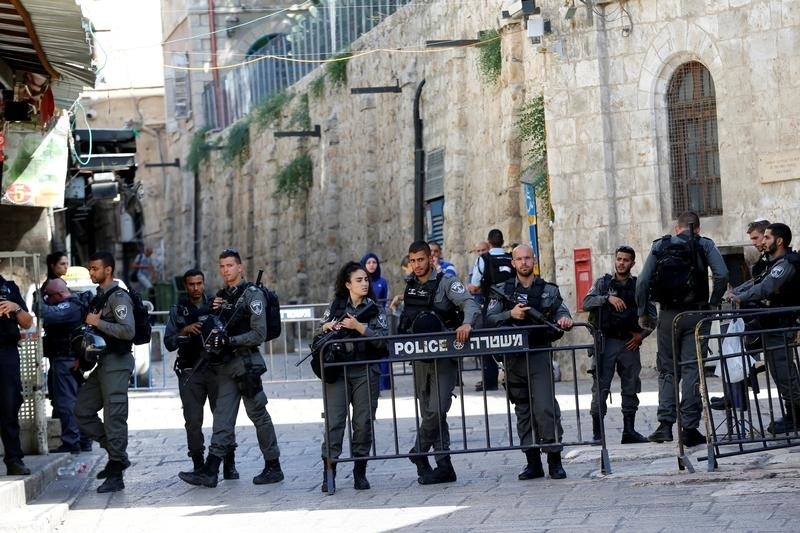 Polícia v Jeruzaleme.