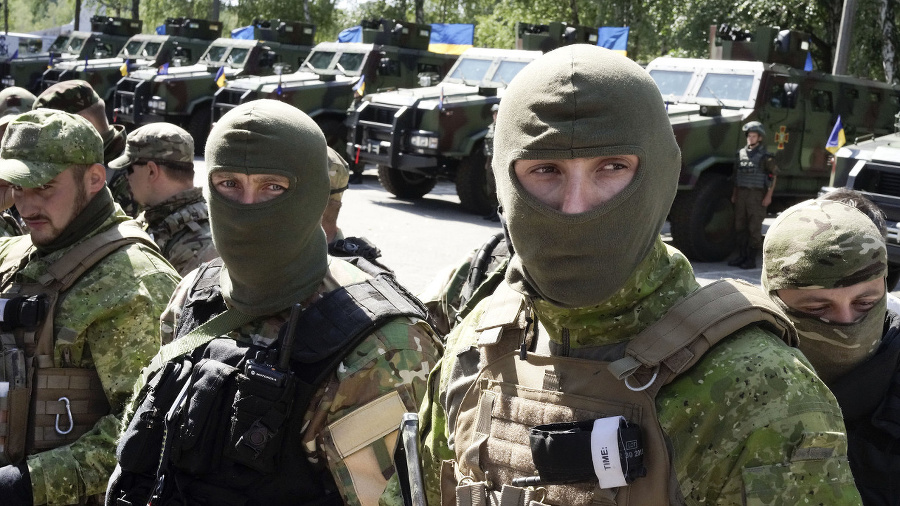 Ukrajinskí vojaci, ktorí boli