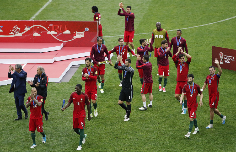 Portugalskí futbalisti sa radujú