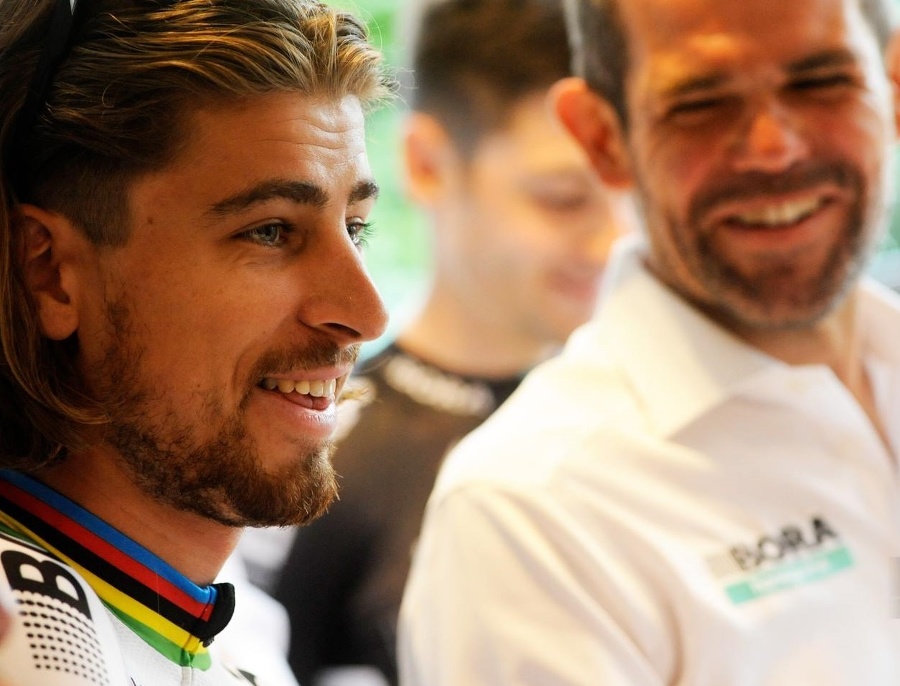 Peter Sagan (vľavo) rozosmial