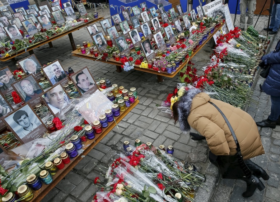 Kyjevčania si uctili obete.