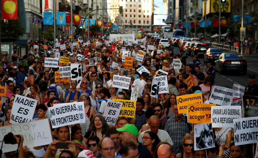 Demonštranti žiadali, aby Španielsko
