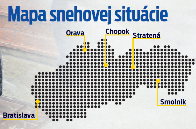 Mapa snehovej situácie