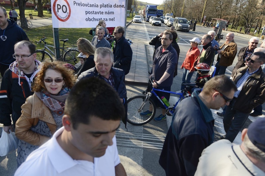 Blokáciu ciest v Prešove