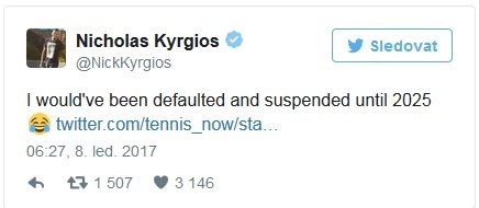 Nicholas Kyrgios reagoval na