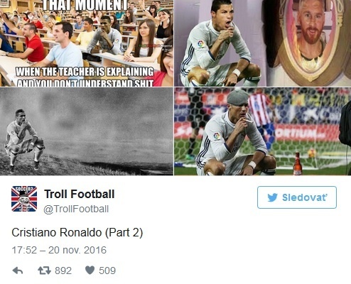 Na oslave gólu Ronalda