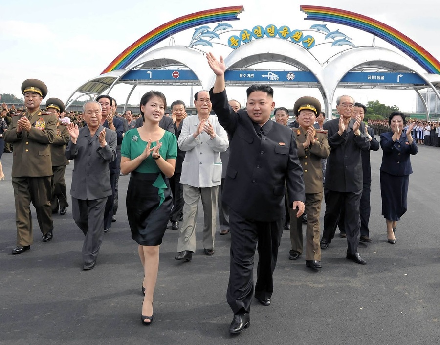 Kim Čong-un s manželkou