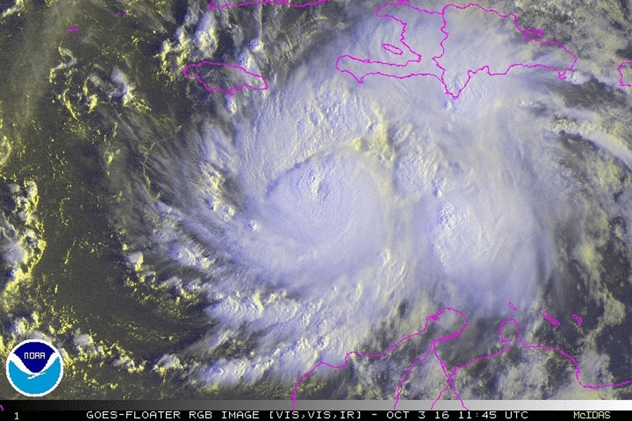 Hurikán Matthew na satelitnej