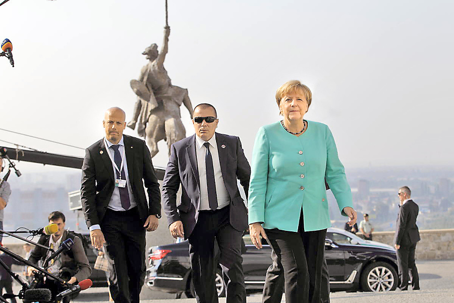 Angela Merkelová počas návštevy