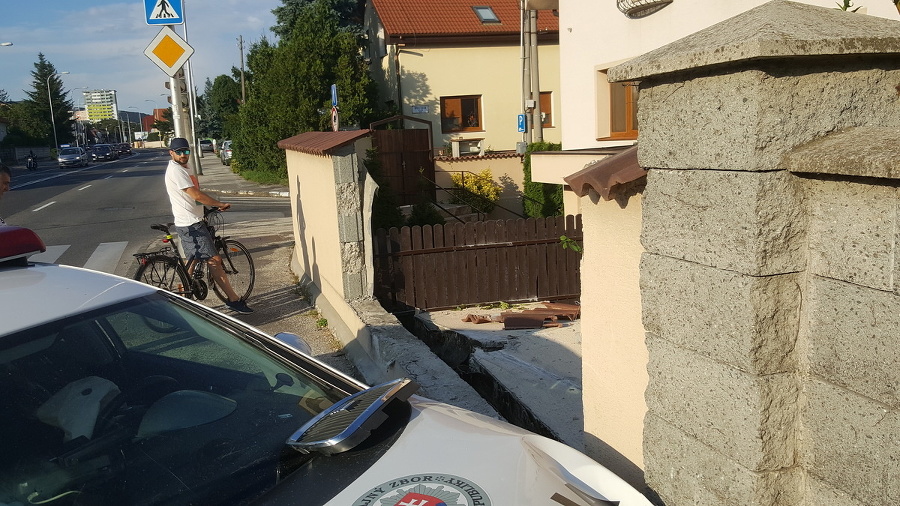 Policajti skončili v plote