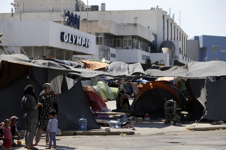 Utečenecký tábor v Aténach