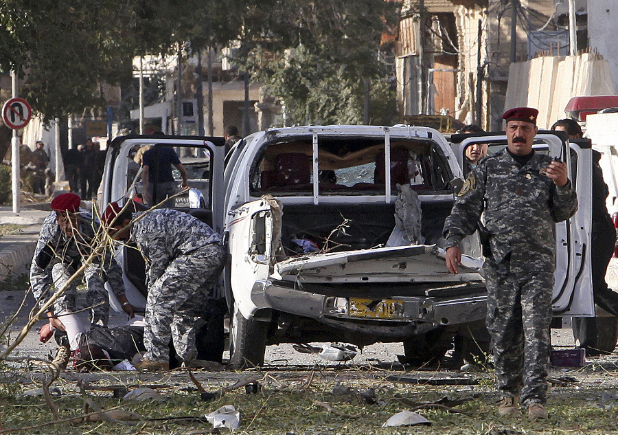 Bombový útok v Bagdade.