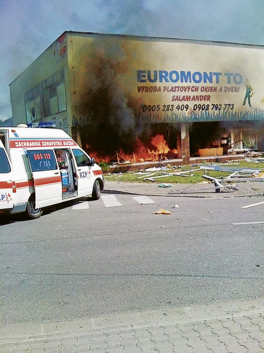 Výbuch v podniku Euromont