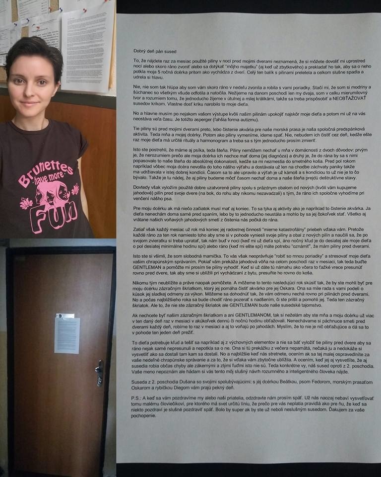 Dušana nemala problém so zverejnením odkazu pre suseda aj na Facebooku.